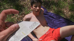 Twink gets fucked in his hairy ass by naughty boyfriend during superb outdoor POV