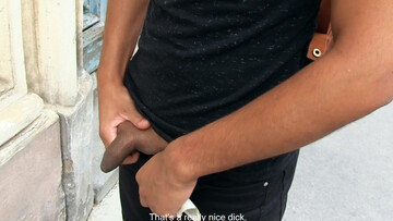 Round-assed guy is going to get fucked, there's frottage