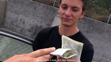 Cute twink handles cock with great lust for the right sum