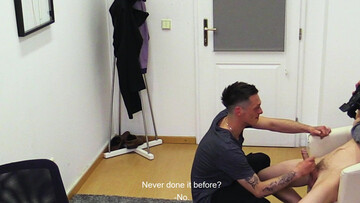 Insolent men fuck over the table in marvelous positions