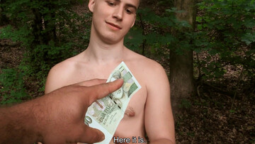 Czech twink shows off his hairy cock and rides too