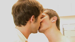 Passionate blokes gag one another and get laid in superb positions