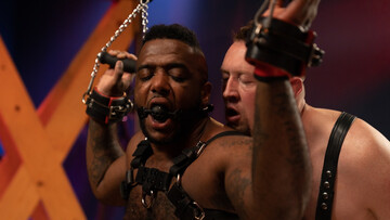 Big ass black bear gets treated like a master in rough maldom anal kinks