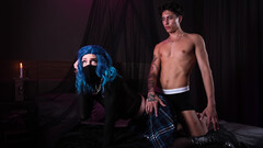 Goth femboy wants to get his ass and bussy banged