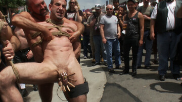 Stripping him nude and making him scream out in pain too