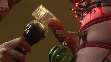 Zach Clemens is going to enjoy a Christmas BDSM fuck