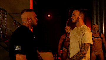 Appealing bear gets rammed by pack of male dominants in restless scenes