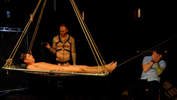 Hot Silent Hill-inspired BDSM scene with cuckolding