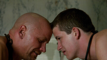 Slaves remain throat-locked as they please a horny dom