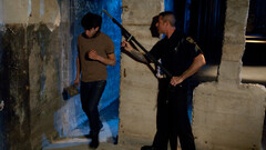 Cop sucking off a bound hottie to make him beg for it