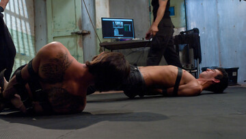 Steamy maledom in threesome perversions with a master and two slaves