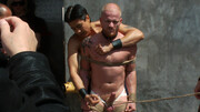 Public power fuck with crazy BDSM elements and orgasms