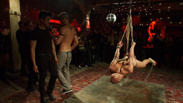 Ruthless anal in bondage fetishes whilst others wait their turn