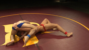 Muscular DILFs go nuts mixing the wrestling with the anal perversions