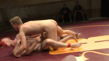 He takes dick like a sword swallower after the match