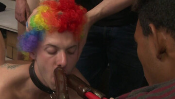 Party boys swap the same guy during extreme anal gangbang