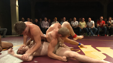 Wrestling match hotter than Satan’s jacuzzi... love it