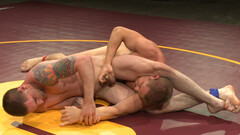 Two guys with great bodies and sexy feet fighting it out