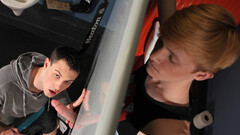 Glorious anal sensations make the ginger boy crave sperm on ass