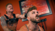 Deep anal for the male slave after he endures rough spanking