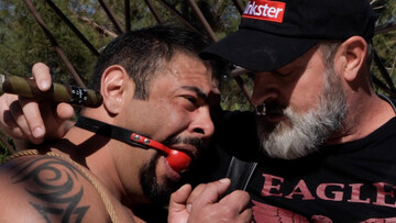 Erotic maledom in sunny scenes for a curvy male slave with high endurance