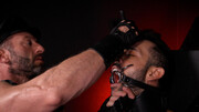 Gay lovers gag one another and fuck hard in restless maledom