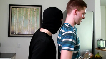 Balaklava baddie fucking that guy's round ass standing