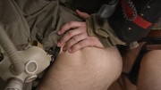 Strong guys take a break from war to fuck a little and enjoy cream on faces