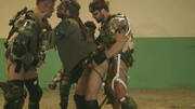 Army men pose hot on erotic group fuck