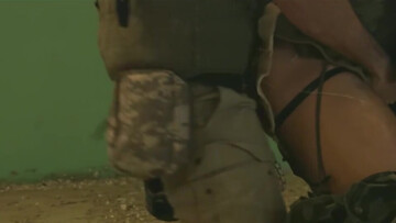 Army men pose hot on erotic group fuck