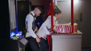Popcorn stand twink gets fucked while at work