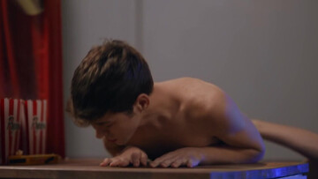 Popcorn stand twink gets fucked while at work