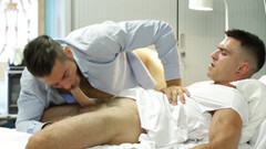 Emergency room anal with a bearded doctor bottoming