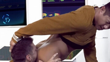 Appealing men share energized anal parody in crazy scenes