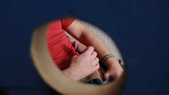 Dashing moments two hot males fuck a gay slut at the restroom until he falls exhausted