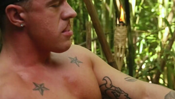 Outdoor cock ride with two guys who get off with lust