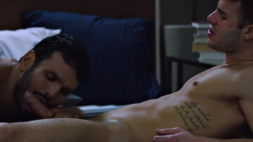 Sex Gods enjoying hot oral and sloppy action at night