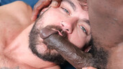 Black stud fucks ass in bareback scenes and comes like never before