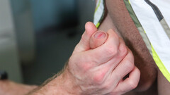 Nude male doctor in his late 40s gets ass rammed by a young patient with a big cock