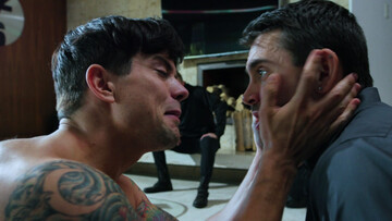 Sexy lads provide nudity and excellent gay perversions in a home threesome