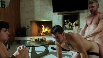 Sexy lads provide nudity and excellent gay perversions in a home threesome