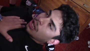 Guy in sexy sneakers gets power-fucked in a group vid