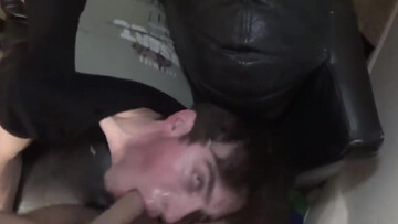 Slender boy shoves pair of big dicks in his little holes for full damage