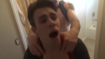Dark-haired twink face fucked into next Tuesday