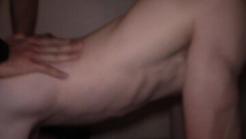 Blonde lover gets treated with two massive dicks to suit his anal needs