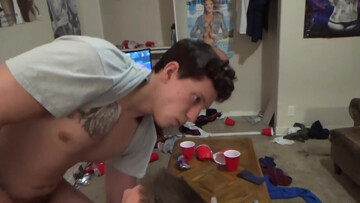 Slutty guy with a round ass getting ravaged on all fours