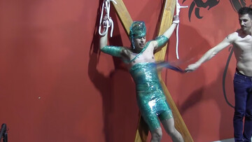 Cock craving twink is going to be taped up in the nude