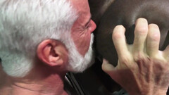 Rimjob from a bearded Santa-like mofo with insatiable appetite